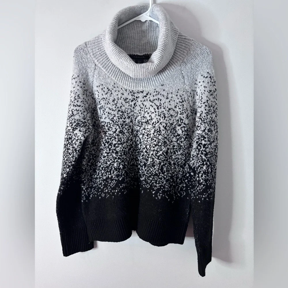 Tahari Monochrome Cowl Neck Sweater - Picture 2 of 5